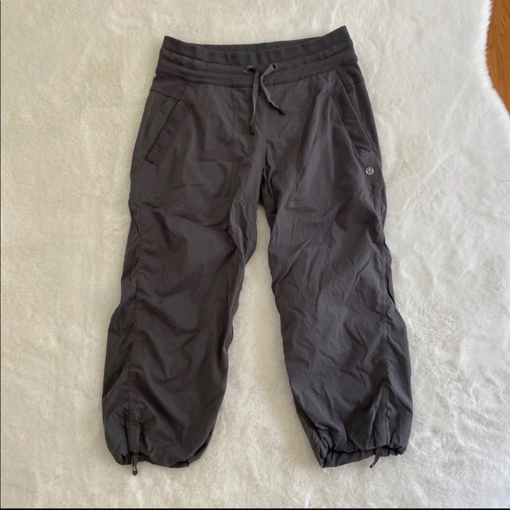 lululemon athletica Dark Gray Cropped Drawstring Pants